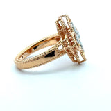 Roberto Coin 18KT Rose Gold Princess Flower Diamond Ring - KFK, Inc.