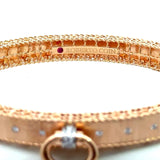 Roberto Coin 18KT Rose Gold Venetian Princess Diamond Bangle - KFK, Inc.