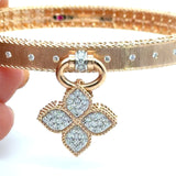 Roberto Coin 18KT Rose Gold Venetian Princess Diamond Bangle - KFK, Inc.