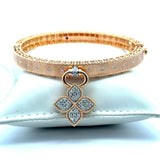 Roberto Coin 18KT Rose Gold Venetian Princess Diamond Bangle - KFK, Inc.