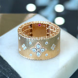 Roberto Coin 18KT Rose Gold Venetian Princess Diamond Cigar Band - KFK, Inc.