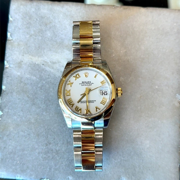Rolex 31mm  two-tone 18KT yellow gold and stainless steel with oyster bracelet KFK Jewelers Los Angeles