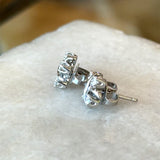Sixteen Stone by Tiffany Platinum Diamond Stud Earrings KFK Jewelers Los Angeles