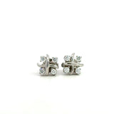 Sixteen Stone by Tiffany Platinum Diamond Stud Earrings KFK Jewelers Los Angeles