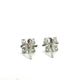 Sixteen Stone by Tiffany Platinum Diamond Stud Earrings KFK Jewelers Los Angeles