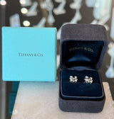 Sixteen Stone by Tiffany Platinum Diamond Stud Earrings KFK Jewelers Los Angeles