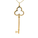 Tiffany & Co. 18KT Trefoil Key Pendant Neccklace - KFK, Inc.