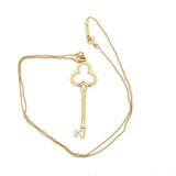 Tiffany & Co. 18KT Trefoil Key Pendant Neccklace - KFK, Inc.