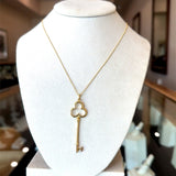 Tiffany & Co. 18KT Trefoil Key Pendant Neccklace - KFK, Inc.
