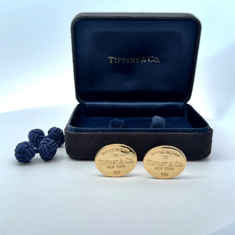 Tiffany & Co. 18KT Yellow Gold Return to Tiffany Cufflinks - KFK, Inc.
