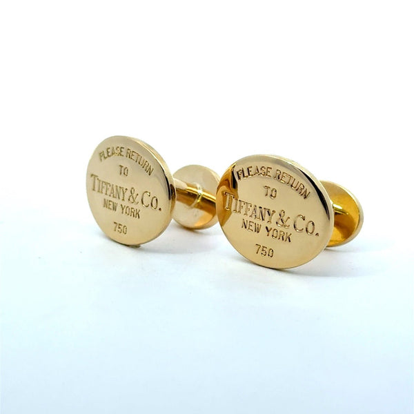 Tiffany & Co. 18KT Yellow Gold Return to Tiffany Cufflinks - KFK, Inc.