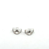 Tiffany & Co. Platinum Diamond Cross Stitch Mini Stud Earrings - KFK, Inc.