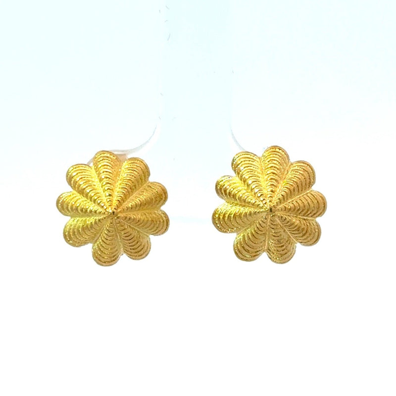 Tiffany & Co. Schlumberger 18KT Yellow Gold Scalloped Stud Earrings - KFK, Inc.