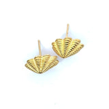 Tiffany & Co. Schlumberger 18KT Yellow Gold Scalloped Stud Earrings - KFK, Inc.