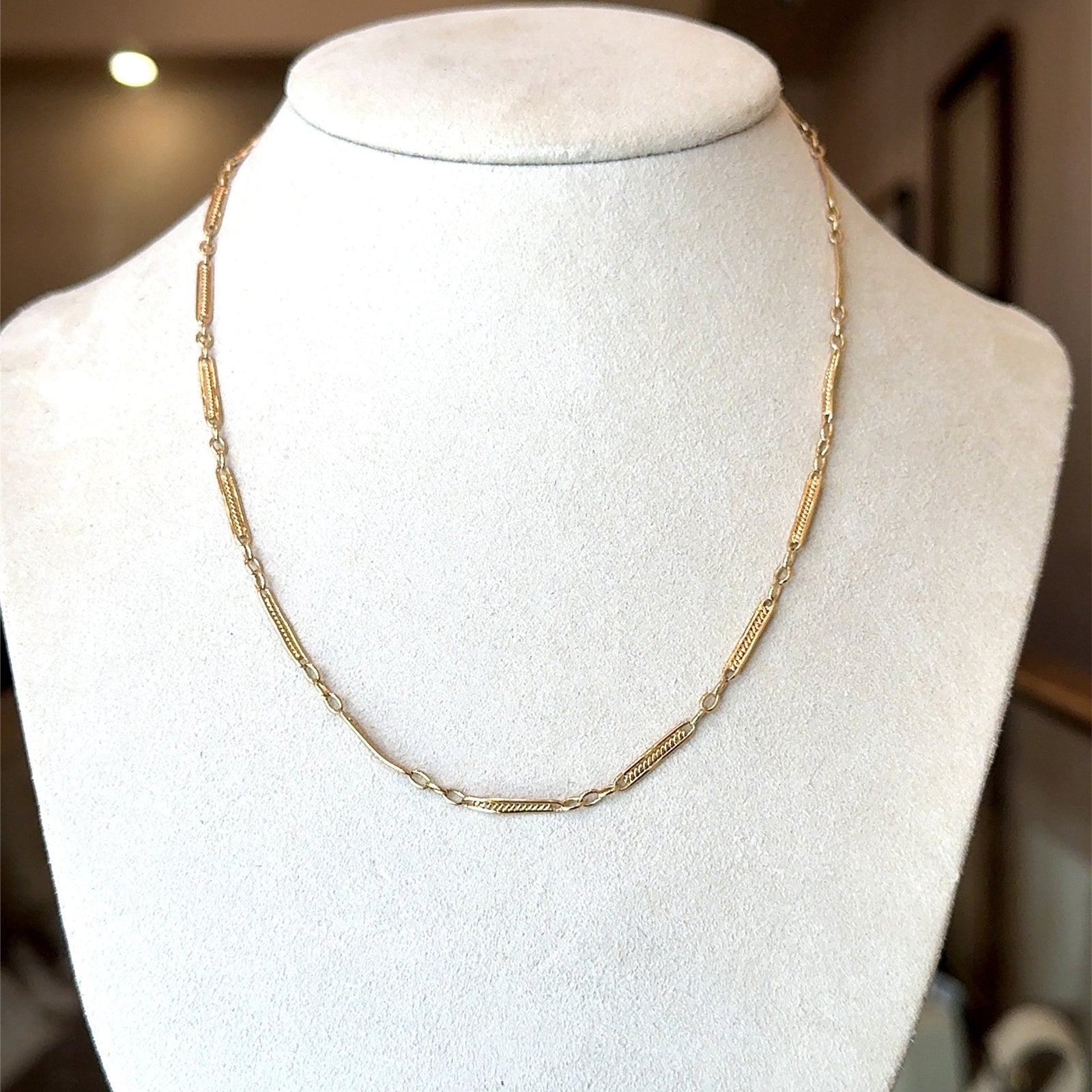 [LLOYD]韓国☆14K GOLD☆Stone setting bar type motif Necklace LLOYD]韓国☆14K GOLD☆Stone setting bar type motif Necklace