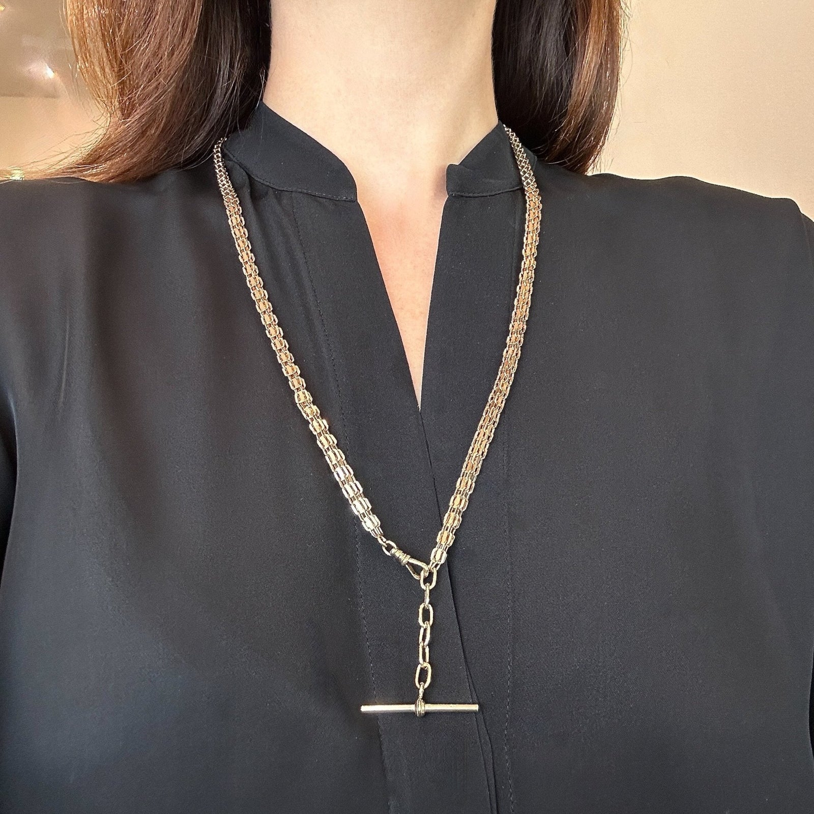 Victorian 14KT Yellow Gold Box Link Chain 26 Inches – KFK, Inc.