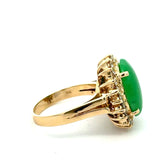 Vintage 1.00CT Diamond Jade Cluster RIng - KFK, Inc.