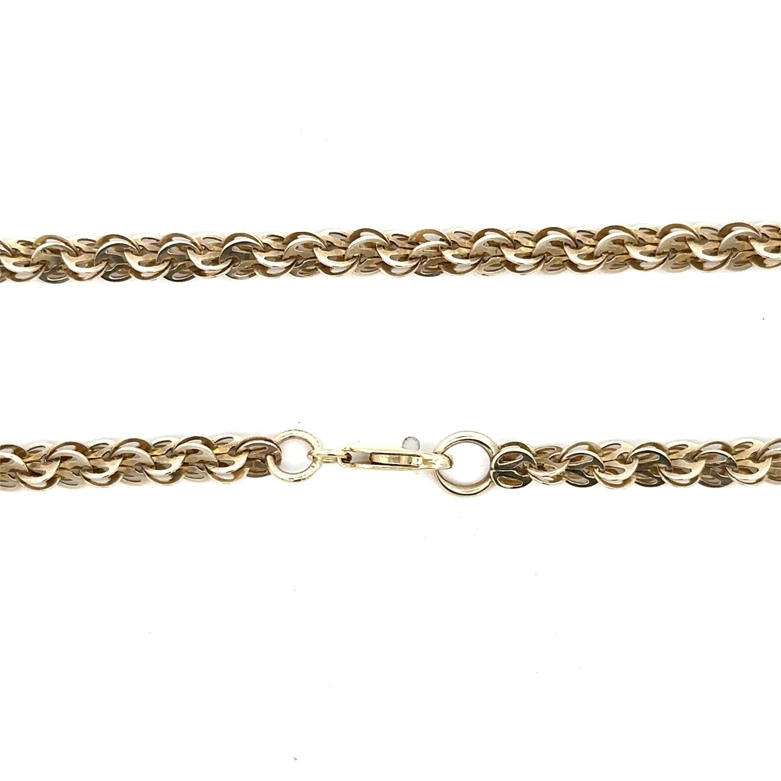 Vintage 10KT Yellow Gold Interlocking Disc Chain, 15