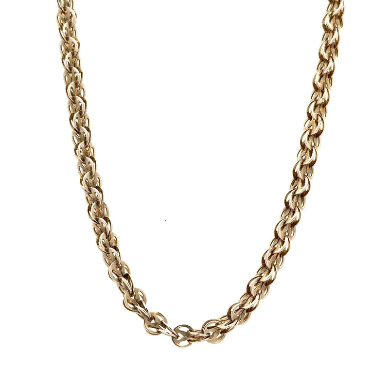 Vintage 10KT Yellow Gold Interlocking Disc Chain, 15" Inches - KFK, Inc.