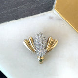 Vintage 14KT Gold Diamond Bee Pin Brooch - KFK, Inc.