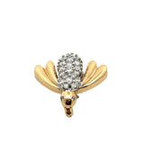 Vintage 14KT Gold Diamond Bee Pin Brooch - KFK, Inc.