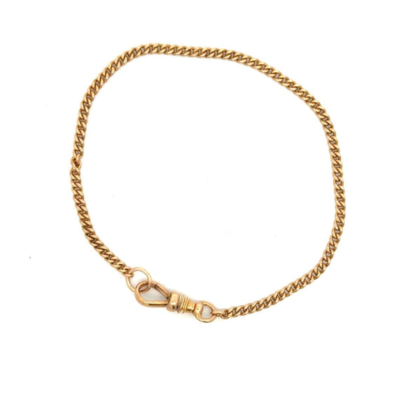 Vintage 14KT Rose Gold Curb Chain Bracelet - KFK, Inc.