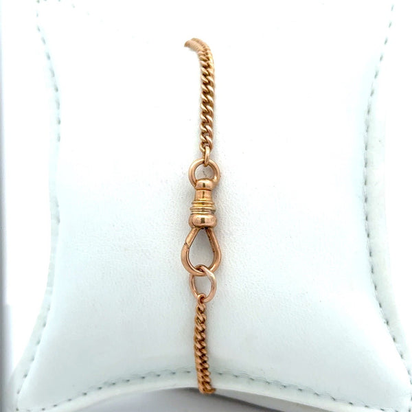 Vintage 14KT Rose Gold Curb Chain Bracelet - KFK, Inc.