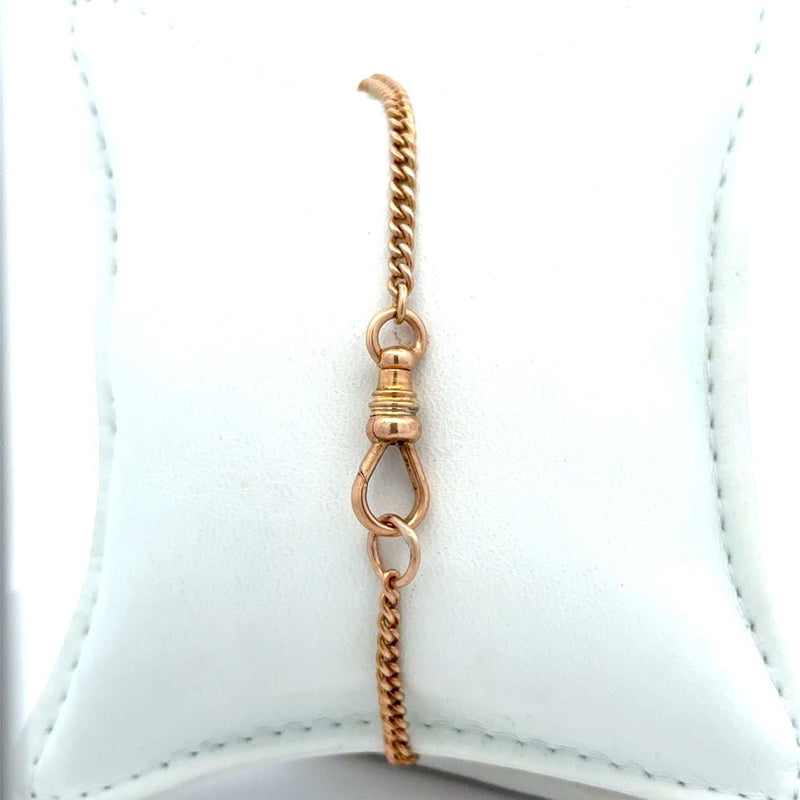 Vintage 14KT Rose Gold Curb Chain Bracelet - KFK, Inc.