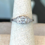 Vintage 14KT White Gold .88CT Diamond Ring - KFK, Inc.