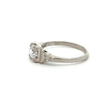 Vintage 14KT White Gold .88CT Diamond Ring - KFK, Inc.