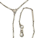 Vintage 14KT White Gold Lariat Chain, 23" Inches with 6" Inch Drop - KFK, Inc.