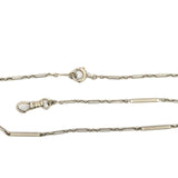 Vintage 14KT White Gold Lariat Chain, 23" Inches with 6" Inch Drop - KFK, Inc.