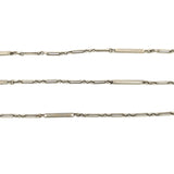 Vintage 14KT White Gold Lariat Chain, 23" Inches with 6" Inch Drop - KFK, Inc.