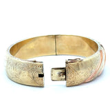 Vintage 14KT Yellow and Rose Gold Bangle Bracelet - KFK, Inc.