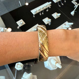 Vintage 14KT Yellow and Rose Gold Bangle Bracelet - KFK, Inc.