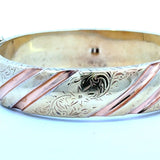 Vintage 14KT Yellow and Rose Gold Bangle Bracelet - KFK, Inc.