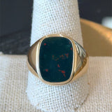 Vintage 14KT Yellow Gold Bloodstone Signet Ring - KFK, Inc.