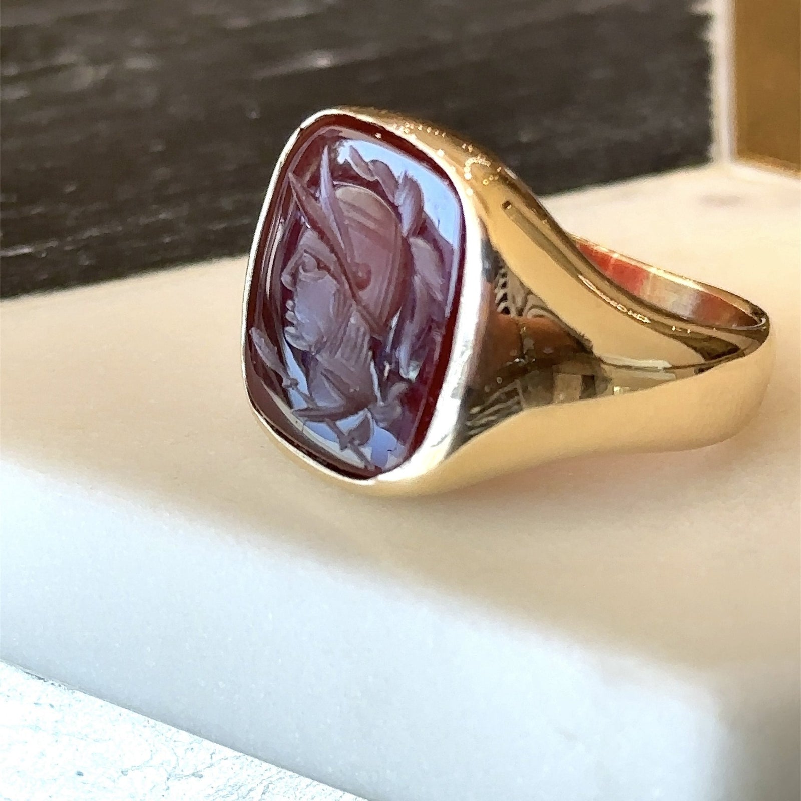 【J446】 ヴィンテージ　Carnelian（カーネリアン）　リング　１４号 J446】 ヴィンテージ Carnelian（カーネリアン） リング 14号