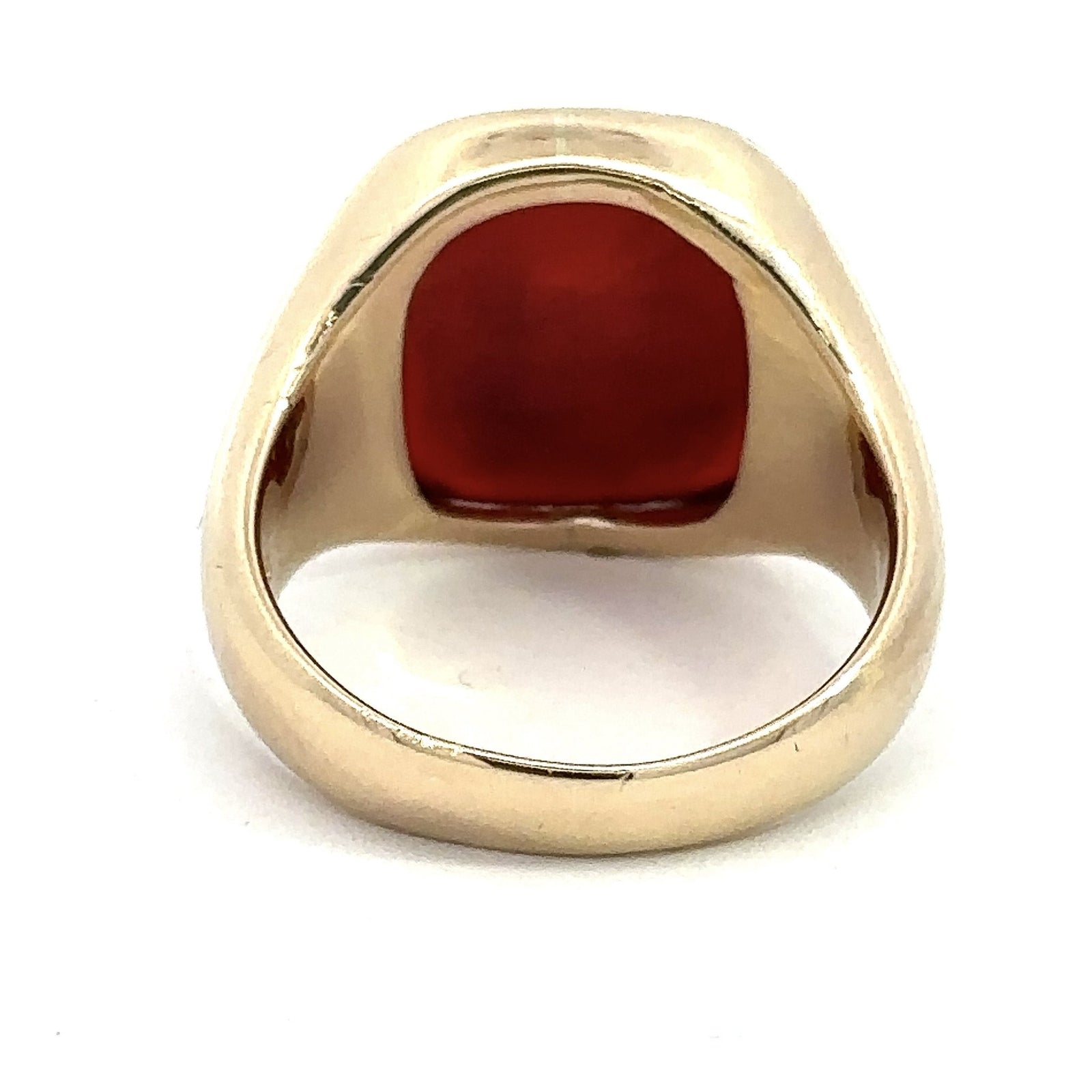 Vintage 14KT Yellow Gold Carnelian Intaglio Signet Ring