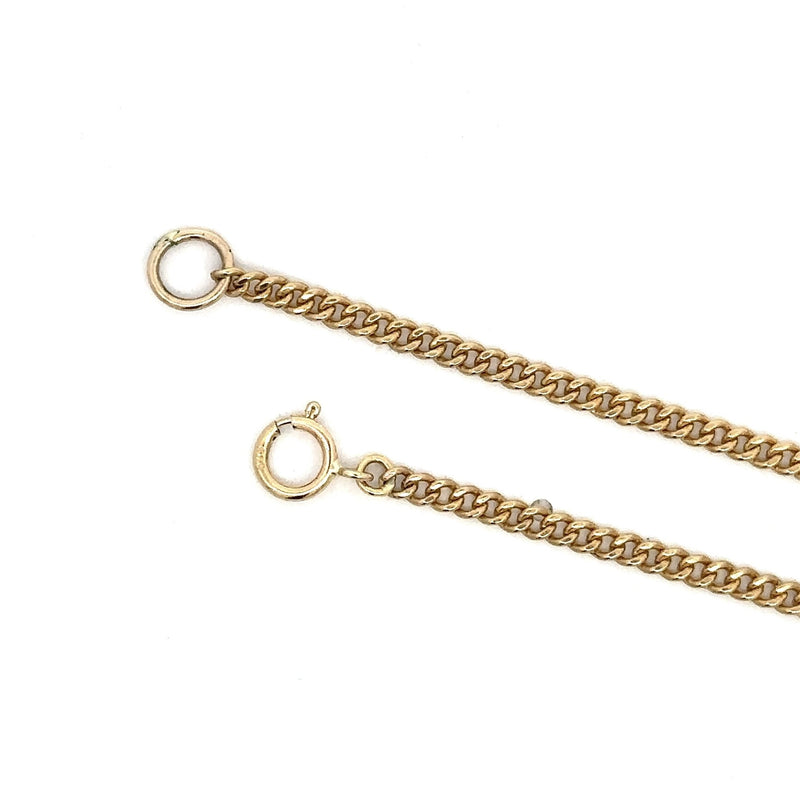 Vintage 14KT Yellow Gold Curb Chain, 25.5" Inches - KFK, Inc.