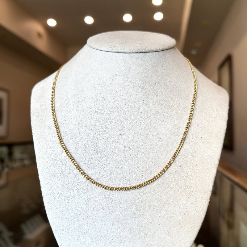 Vintage 14KT Yellow Gold Curb Chain, 25.5" Inches - KFK, Inc.