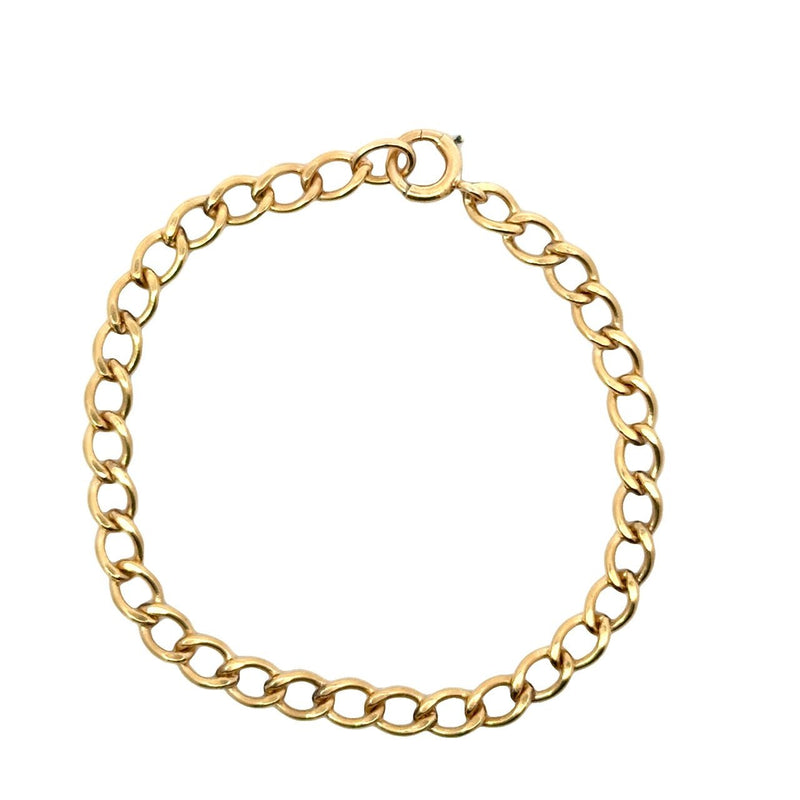 Vintage 14KT Yellow Gold Curb Chain Bracelet - KFK, Inc.