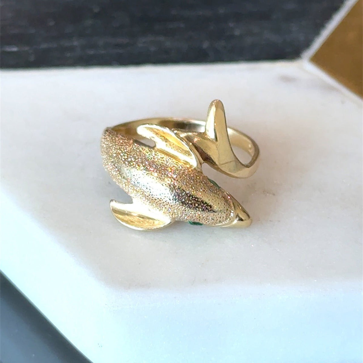 Vintage 14KT Yellow Gold Dolphin Ring – KFK, Inc.