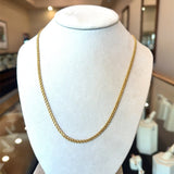 Vintage 14KT Yellow Gold Flat Link Chain, 20 Inches - KFK, Inc.