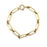 Vintage 14KT Yellow Gold Paperclip Link Bracelet - KFK, Inc.