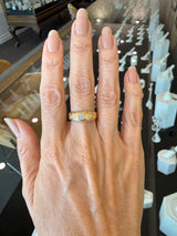 Vintage 18KT Yellow Gold Dimond Dome Ring