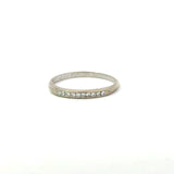 Vintage 18K White Gold Band with .12CT Diamonds - KFK, Inc.