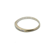 Vintage 18K White Gold Band with .12CT Diamonds - KFK, Inc.