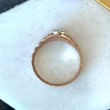 Vintage 18KT Rose Gold Bezel - Set Diamond Ring - KFK, Inc.