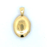 Vintage 18KT Yellow Gold and Enamel Locket with Diamond Accents - KFK, Inc.